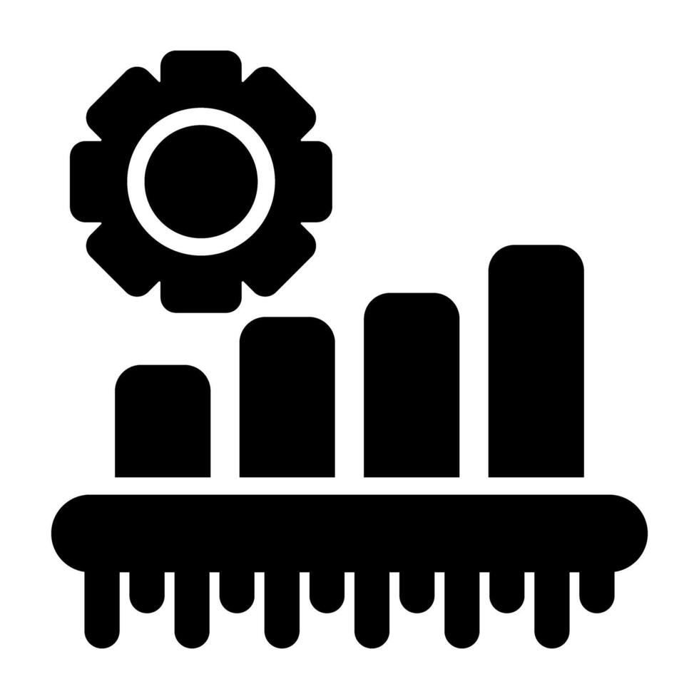 ícone de vetor de gráfico de barras