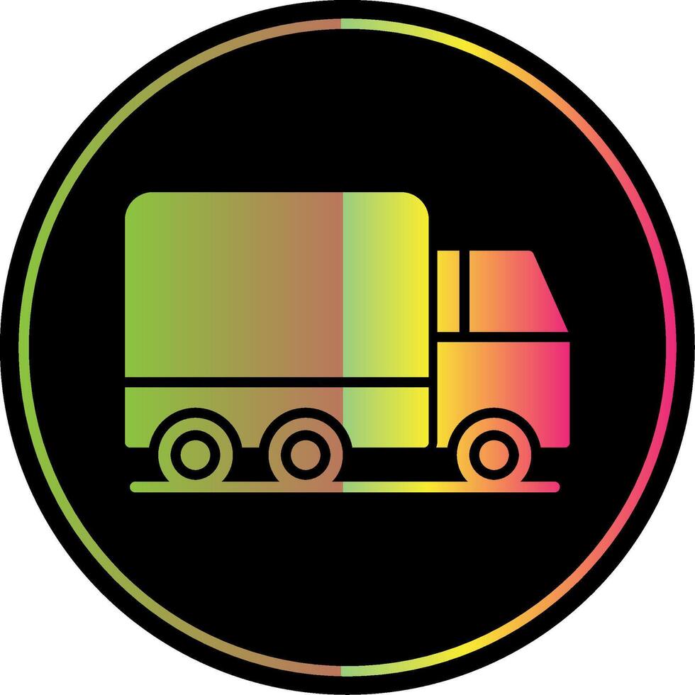 glifo de caminhão devido ao ícone de cor vetor