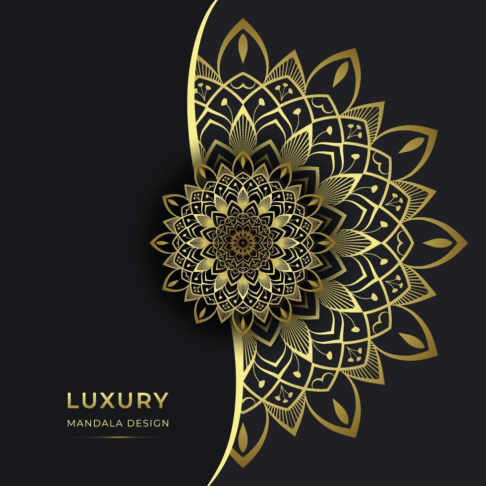 projeto decorativo de fundo de mandala ornamental de luxo vetor