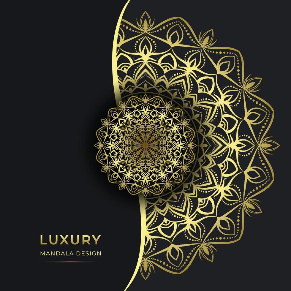 projeto decorativo de fundo de mandala ornamental de luxo vetor