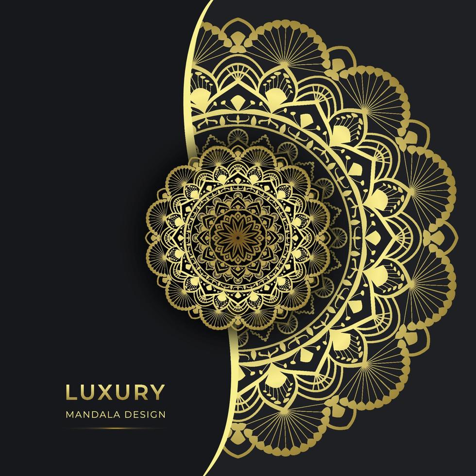 projeto decorativo de fundo de mandala ornamental de luxo vetor