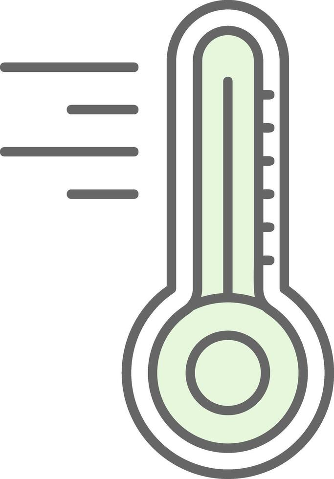 termômetro verde luz potra ícone vetor