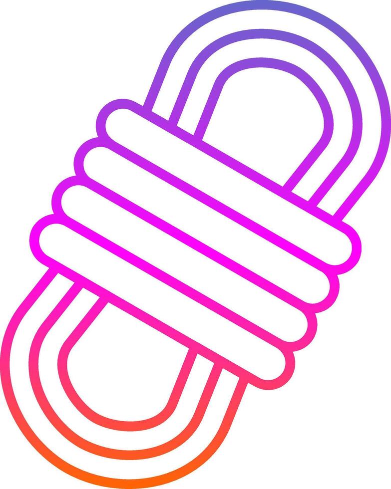 ícone de gradiente de linha de corda vetor
