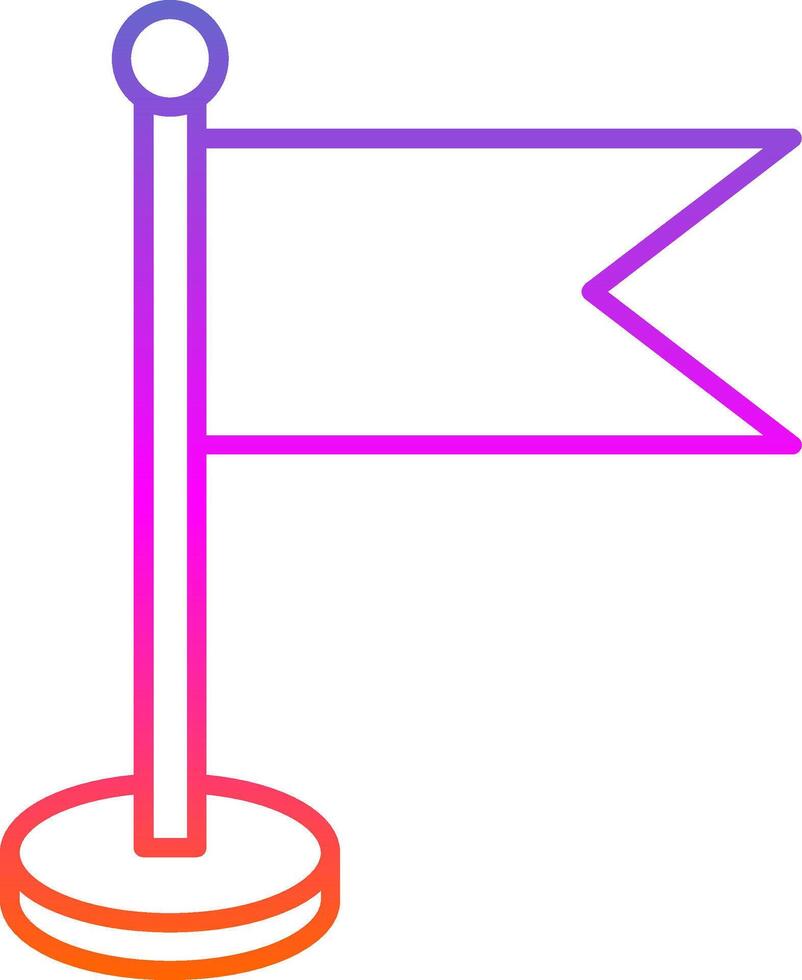 ícone de gradiente de linha de bandeira vetor