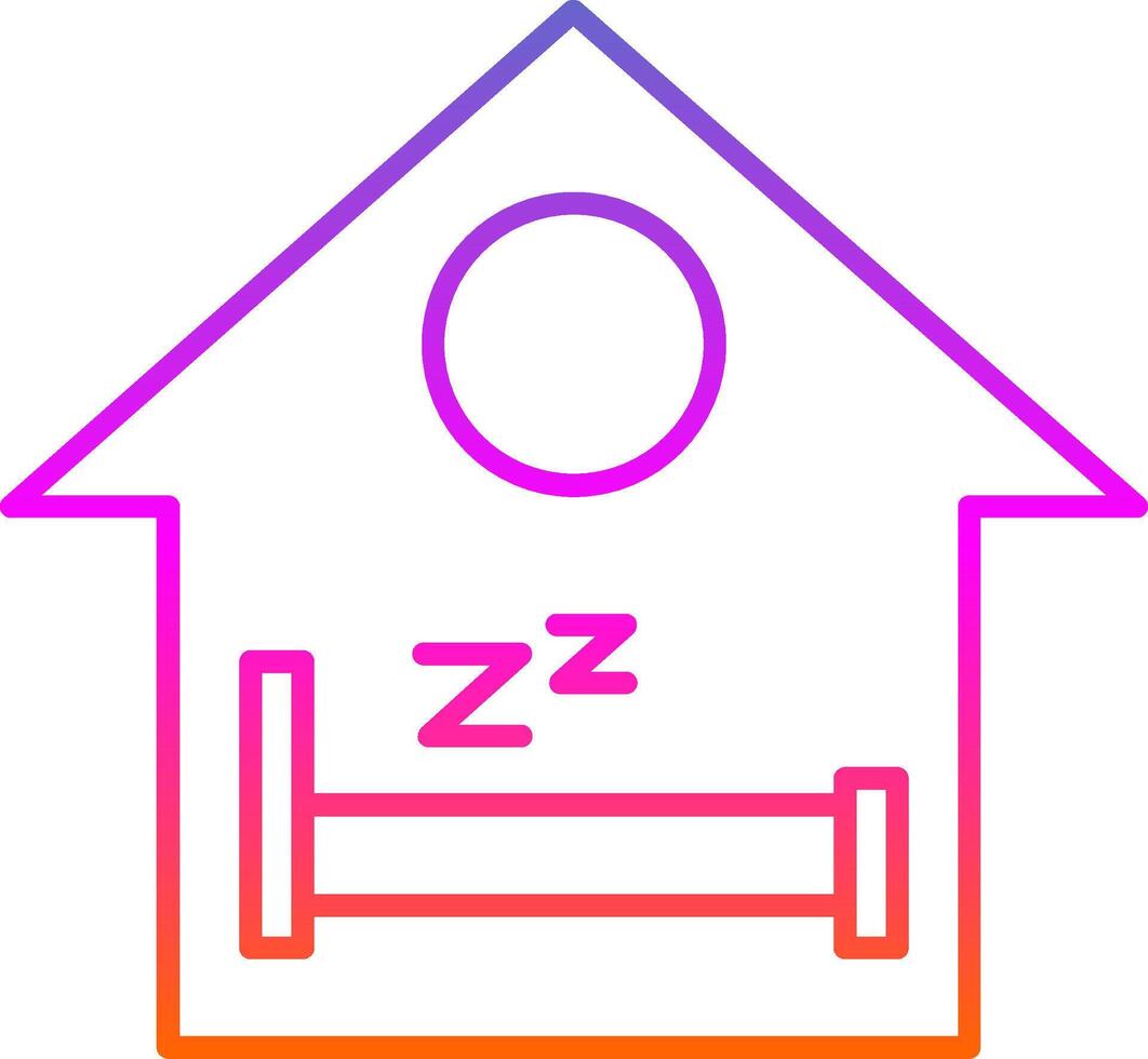 ícone de gradiente de linha de sono vetor