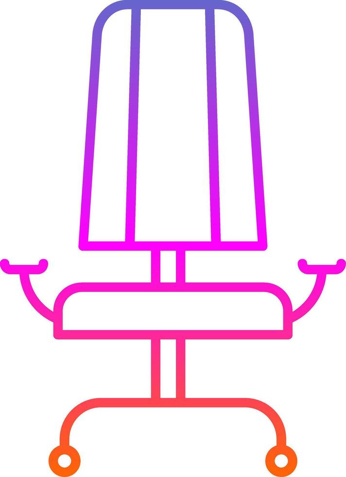 ícone de gradiente de linha de poltrona vetor