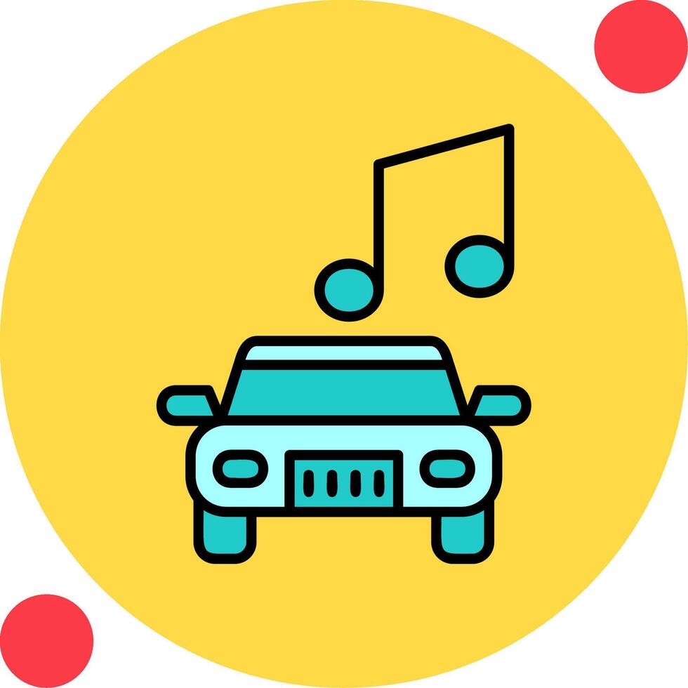 carro música vetor ícone