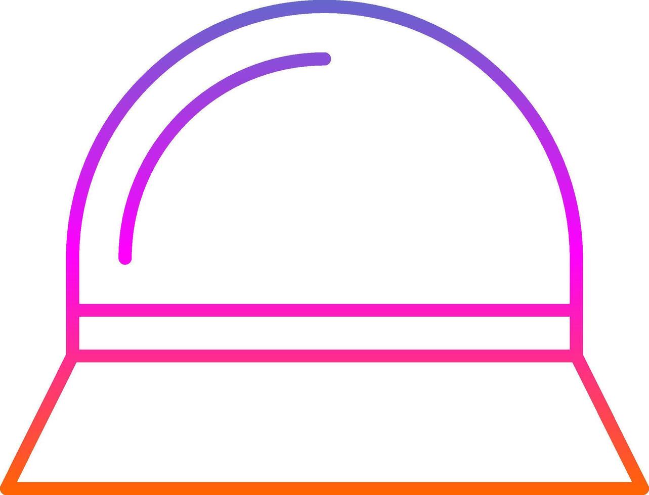 ícone de gradiente de linha de chapéu de sol vetor