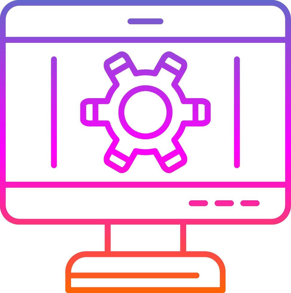 ícone de gradiente de linha de configuração vetor