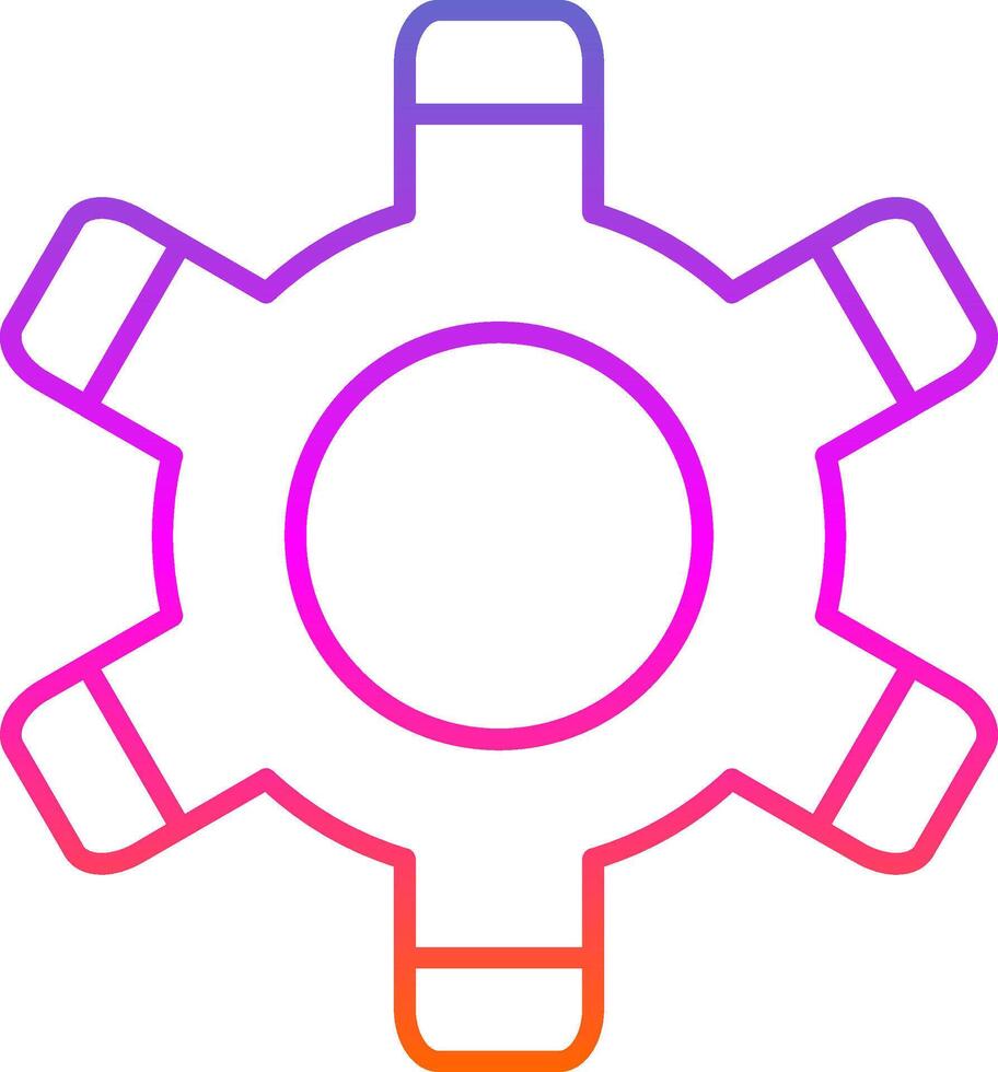 ícone de gradiente de linha de configuração vetor
