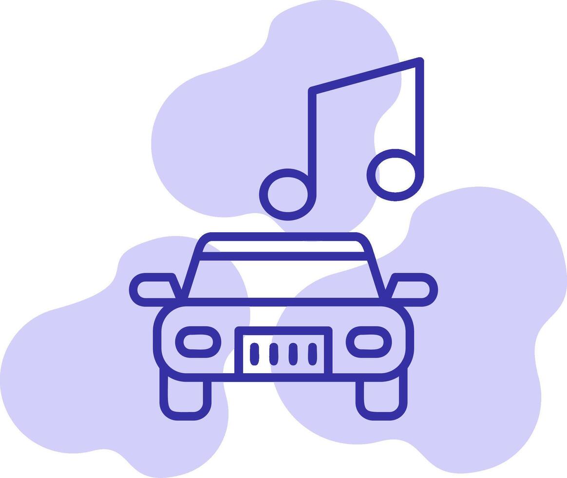 carro música vetor ícone