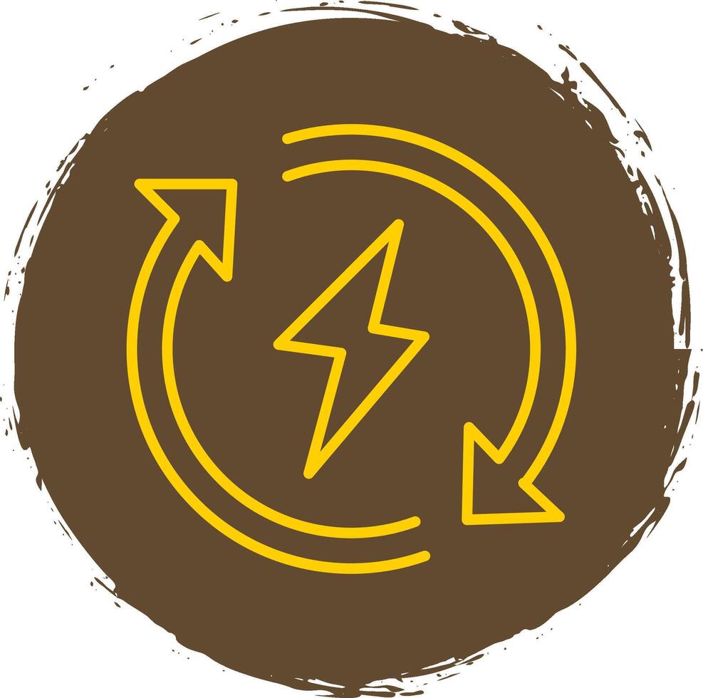 renovável energia linha círculo amarelo ícone vetor