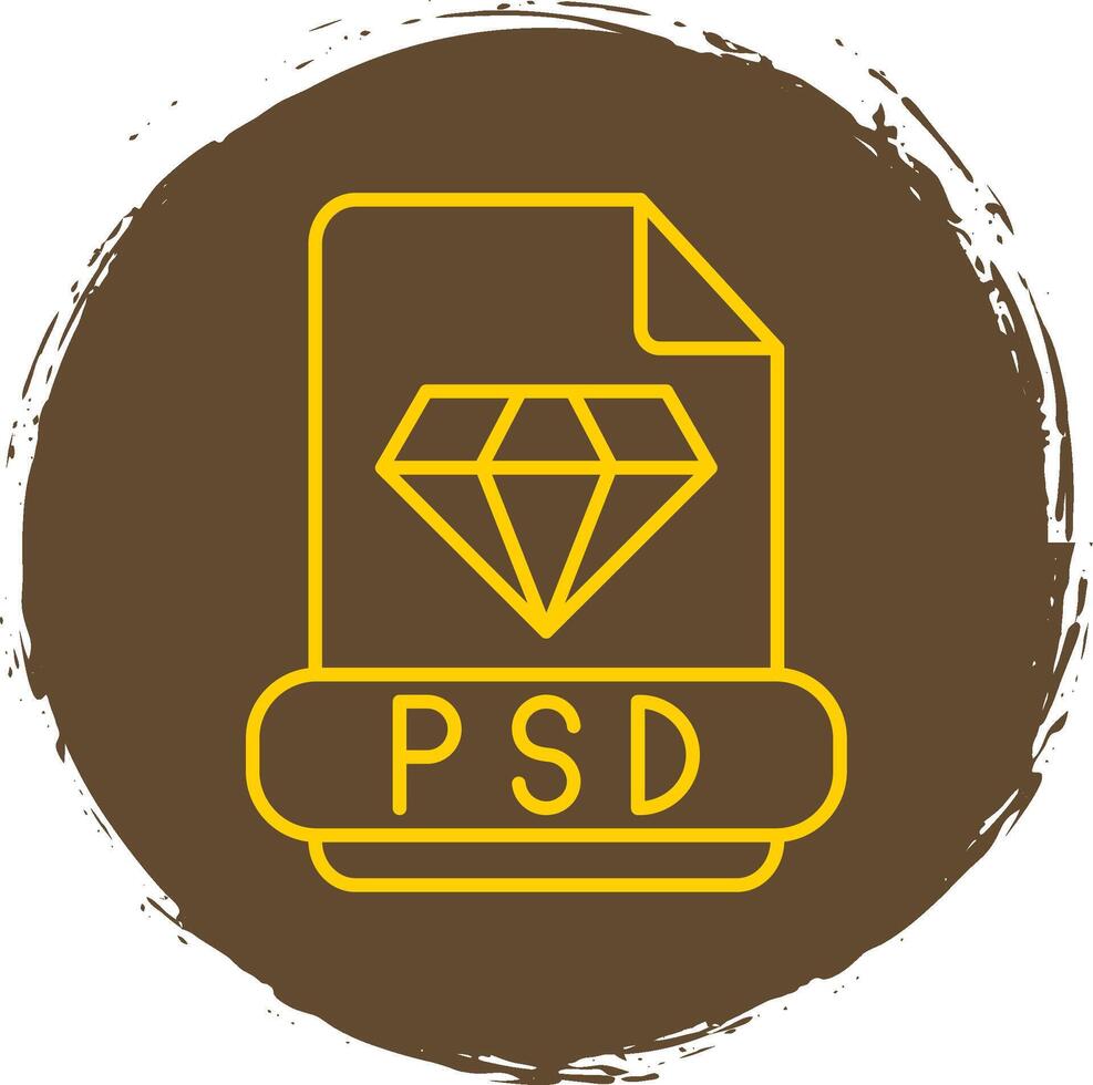 psd linha círculo amarelo ícone vetor