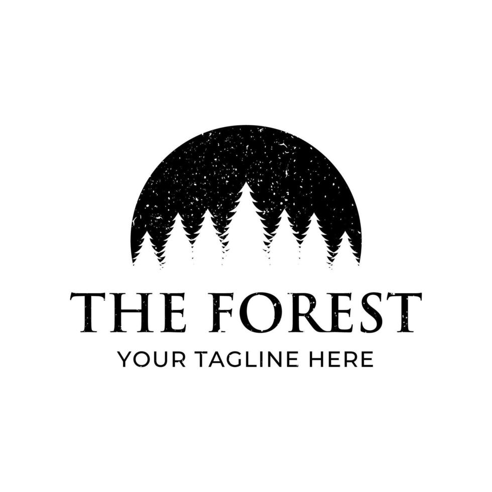 árvore logotipo Projeto. pinho floresta logotipo vetor ilustração
