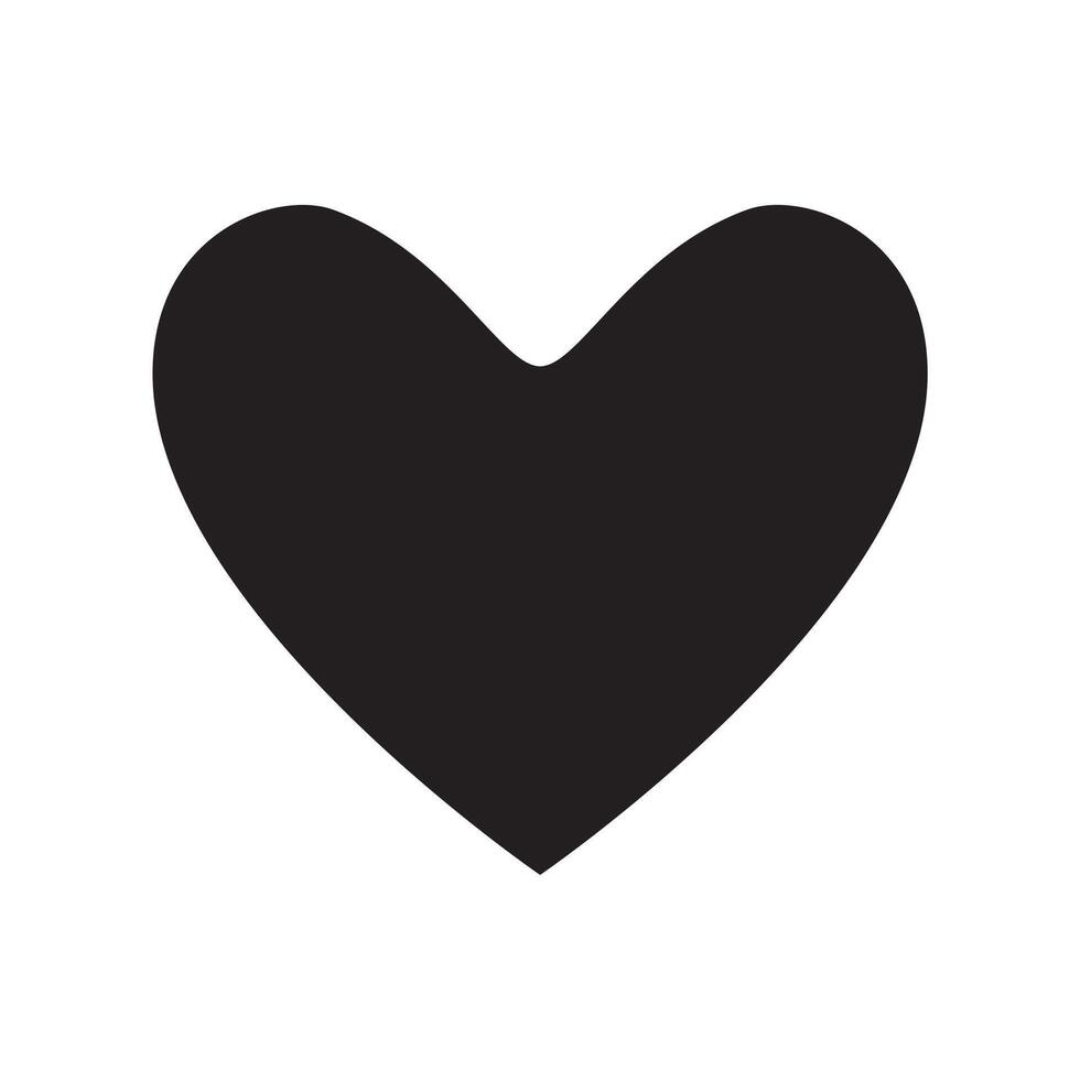ícone de coração. isolado sobre fundo branco. símbolo de amor. vetor