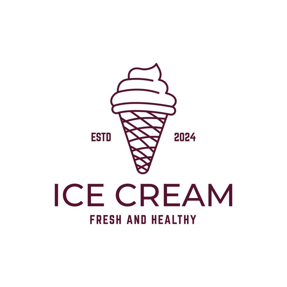 gelo creme logotipo Projeto. gelo creme fazer compras logotipo Distintivos e rótulos, sorveteria sinais. vetor