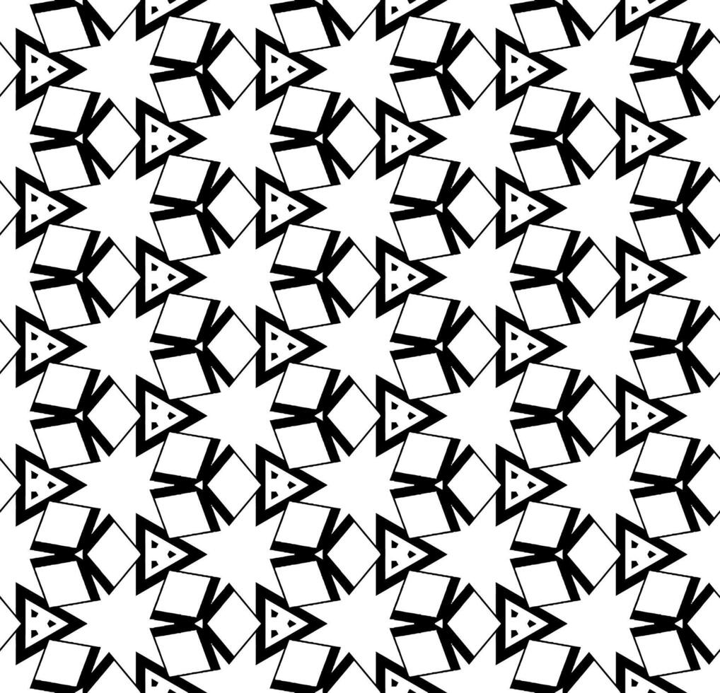 padrão abstrato sem emenda preto e branco. fundo e pano de fundo. design ornamental em tons de cinza. vetor