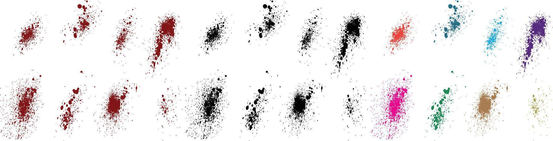 coleção do vetor dia das Bruxas trigo, roxo, laranja, vermelho, verde, Preto cor grunge sangue textura escova acidente vascular encefálico fundo