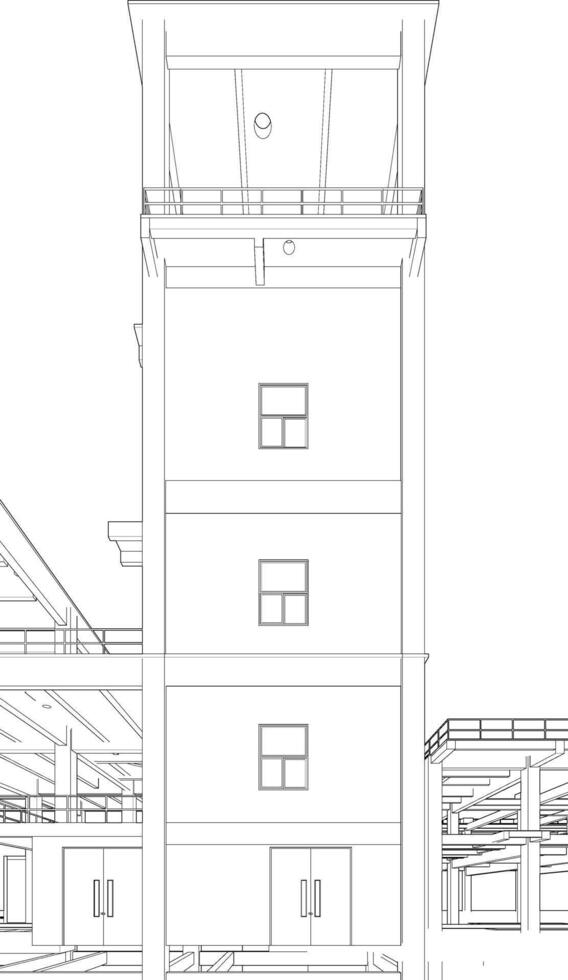 3d ilustração do industrial projeto vetor