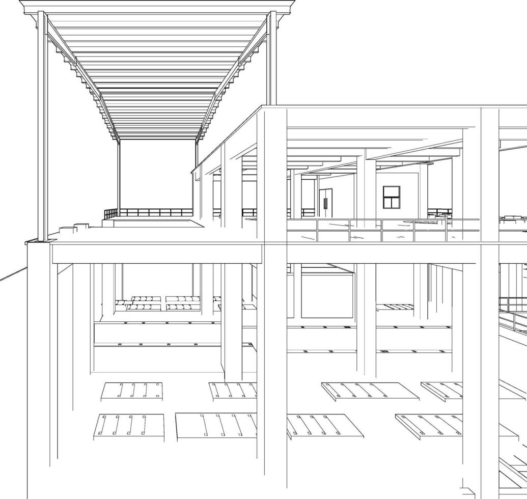 3d ilustração do industrial projeto vetor