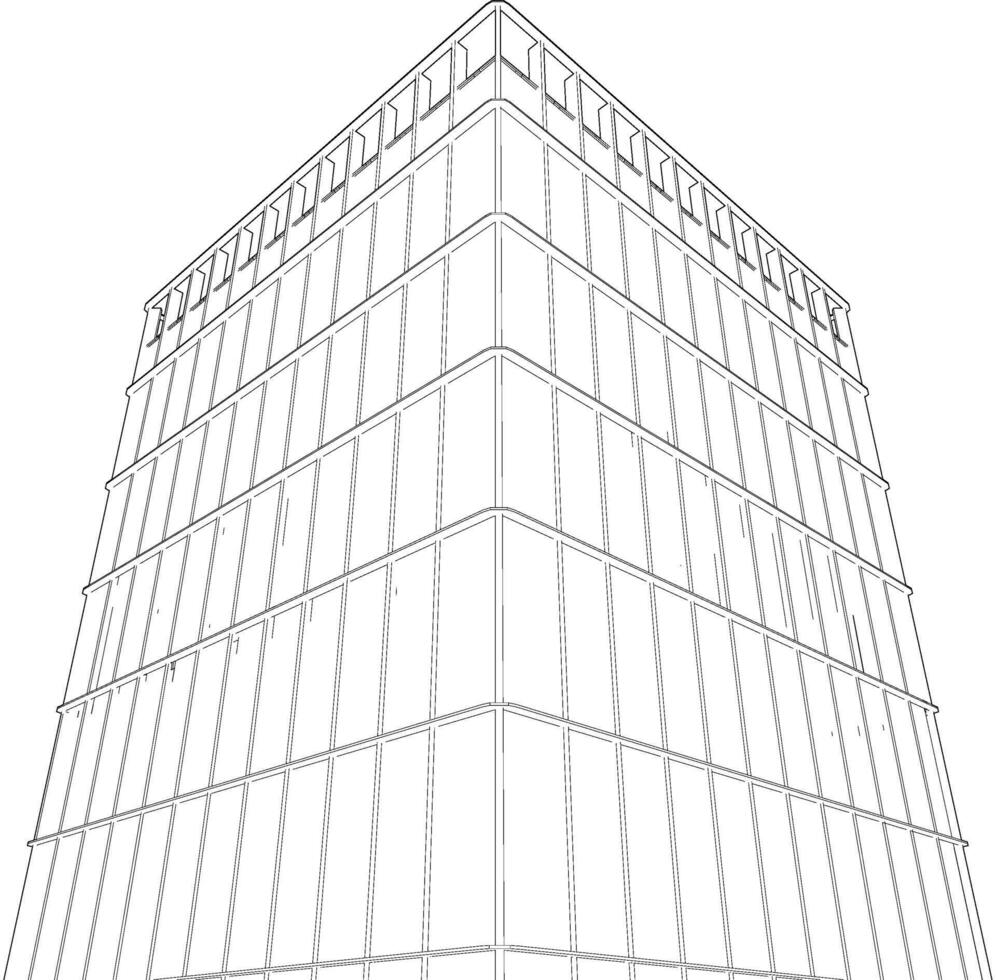 3d ilustração do construção dentro conceito vetor