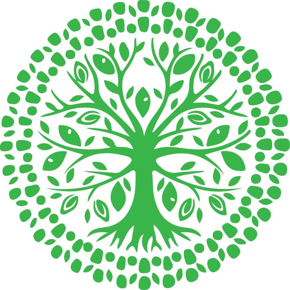 verde floral logotipo vetor