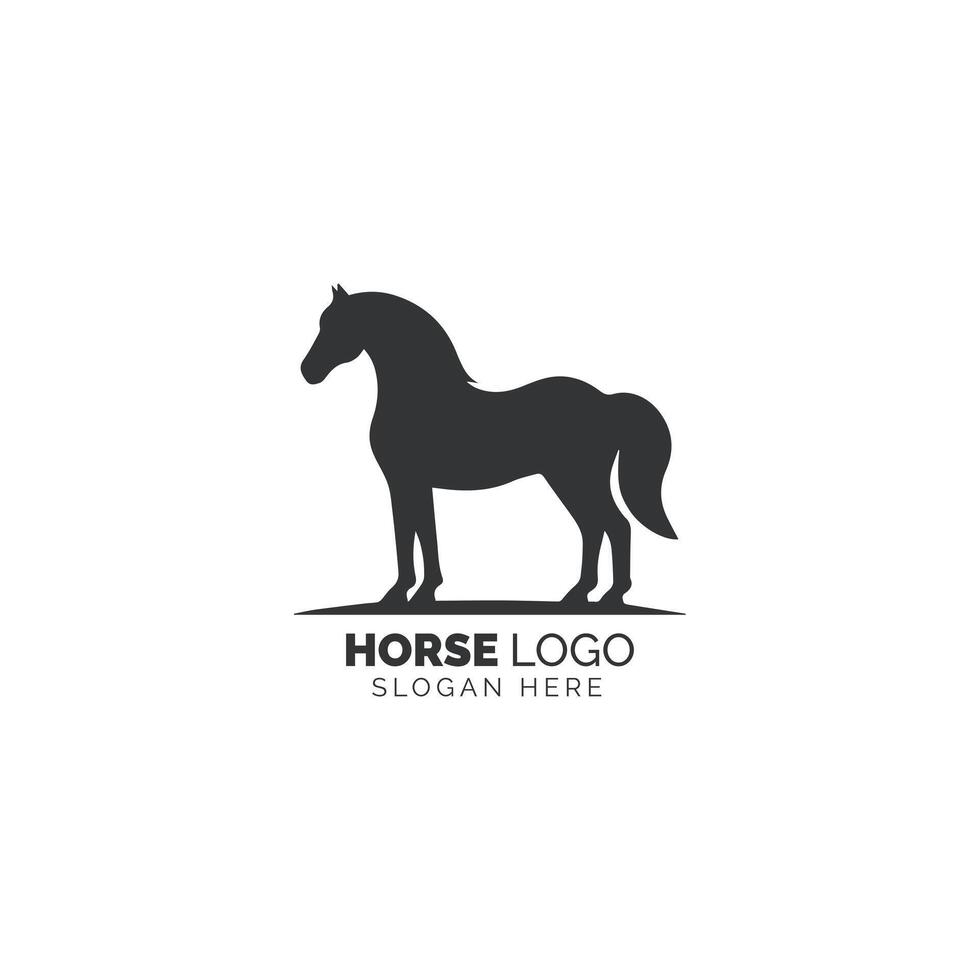 elegante cavalo logotipo Projeto dentro monocromático para equestre negócios vetor