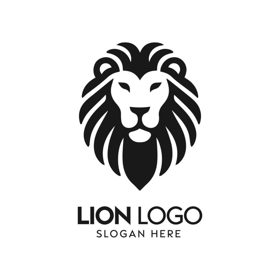 abstrato leão logotipo Projeto dentro Preto e branco para marca identidade vetor