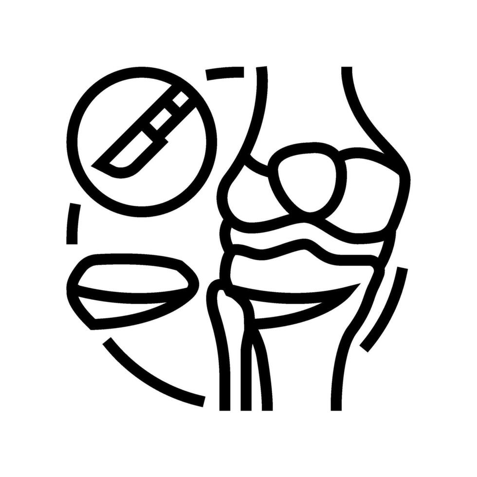 osteotomia cirurgia hospital linha ícone vetor ilustração