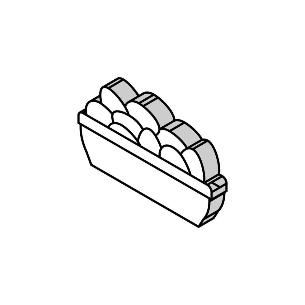 Fazenda ovo frango Comida isométrico ícone vetor ilustração