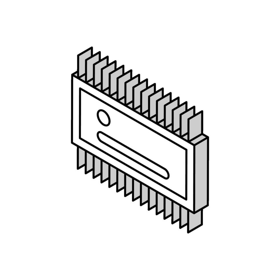 microcontrolador elétrico engenheiro isométrico ícone vetor ilustração