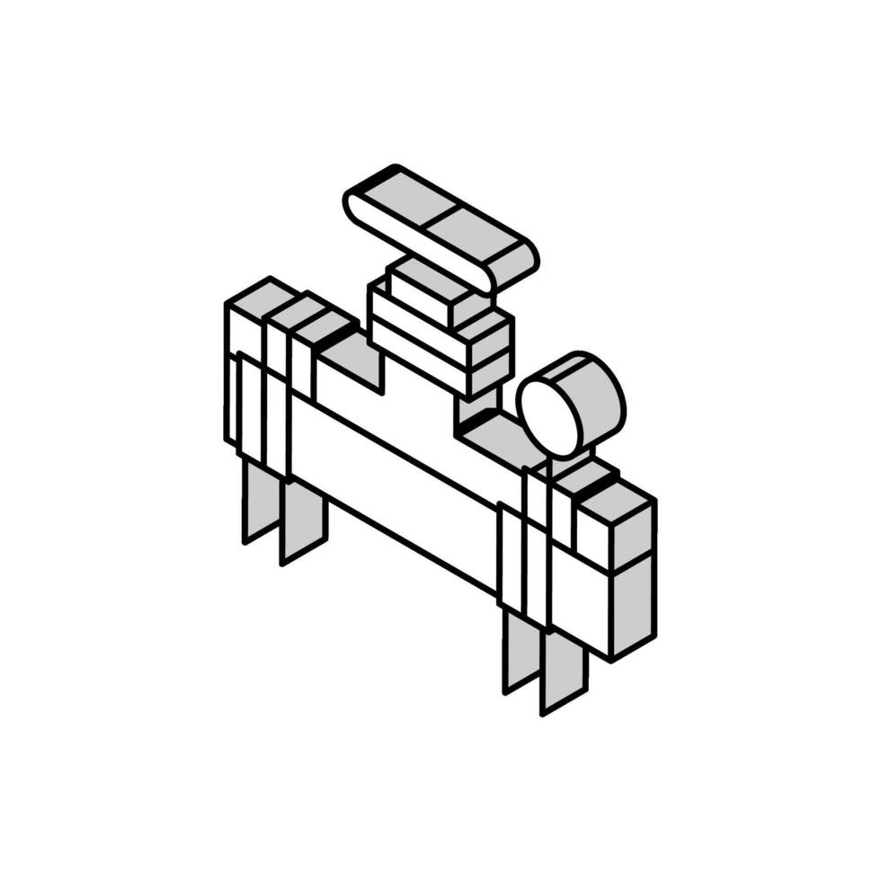 gasoduto gás serviço isométrico ícone vetor ilustração
