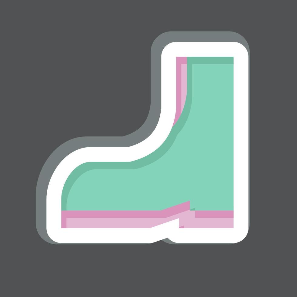 adesivo Alto bota. relacionado para moda símbolo. simples Projeto editável. simples ilustração vetor