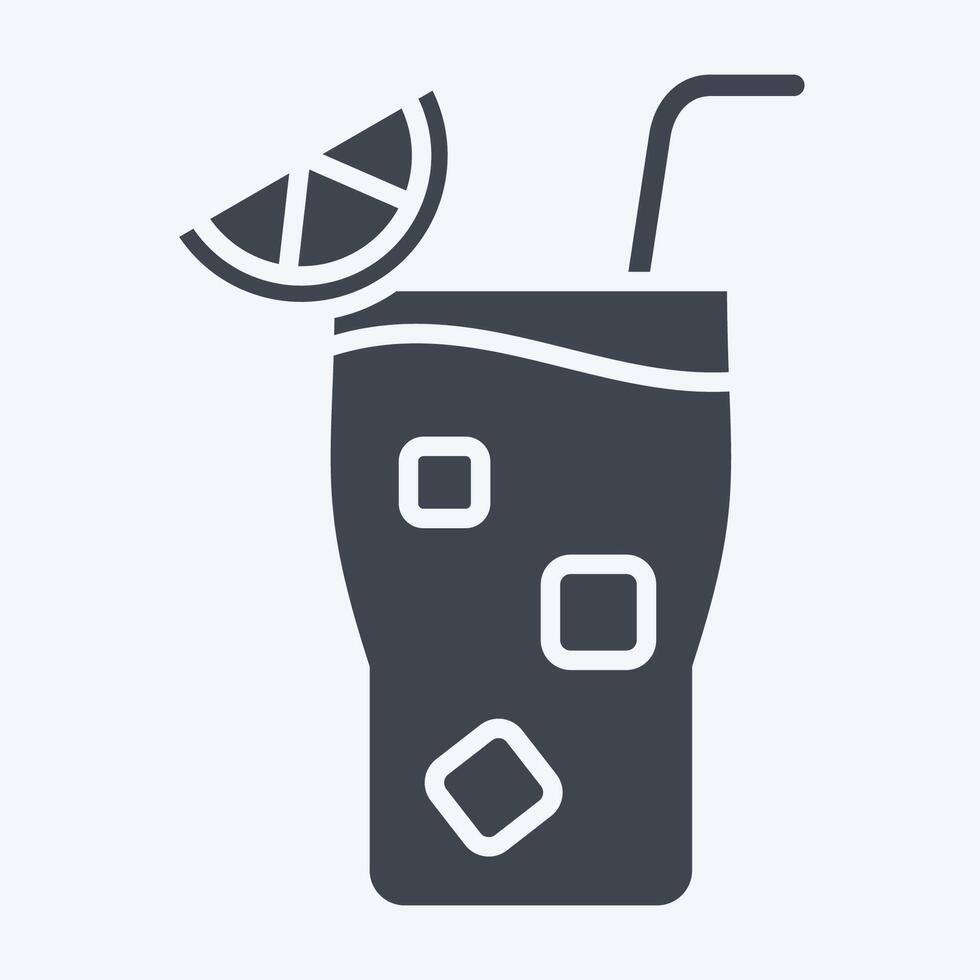 ícone coquetel 3. relacionado para coquetéis, bebida símbolo. glifo estilo. simples Projeto editável. simples ilustração vetor