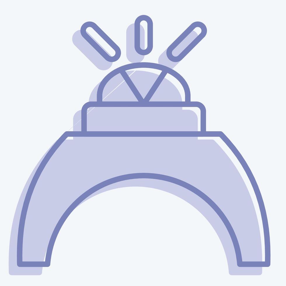 ícone anel 2. relacionado para joalheria símbolo. dois tom estilo. simples Projeto editável. simples ilustração vetor