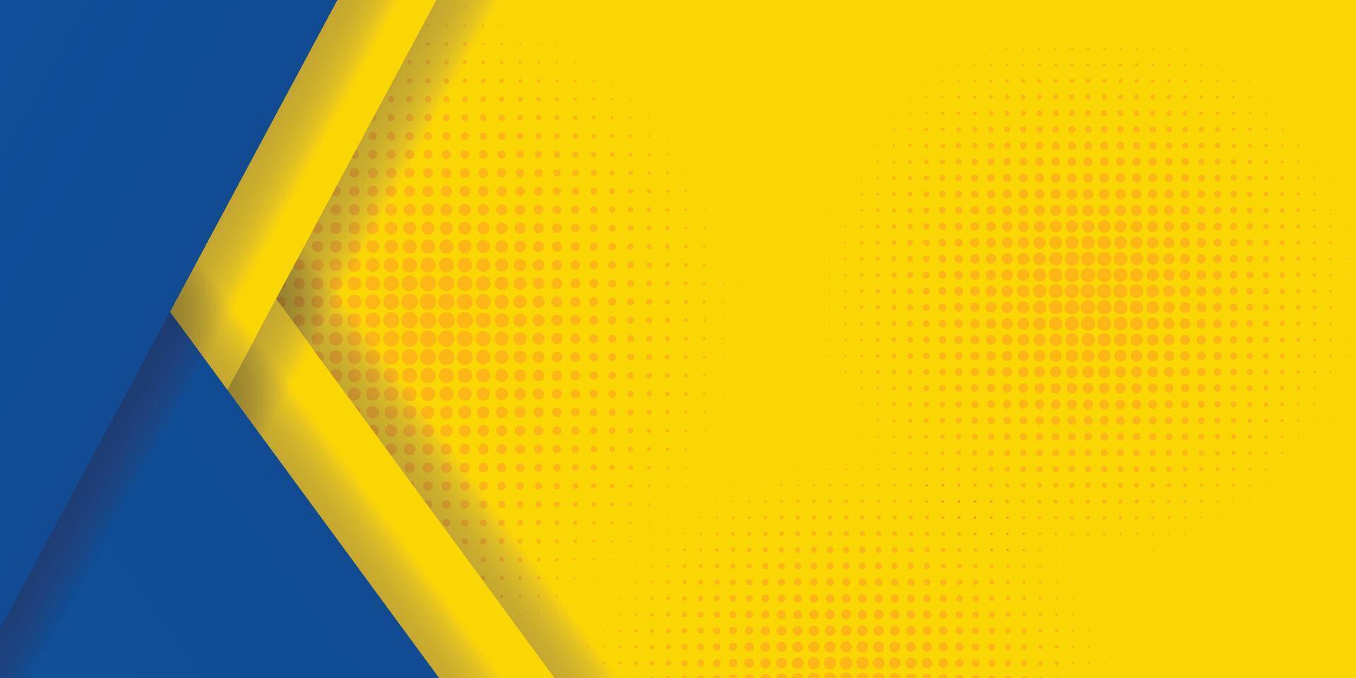 gráfico futurista de hipster moderno abstrato. fundo amarelo com listras. design de textura de fundo abstrato de vetor, pôster brilhante, ilustração em vetor de fundo amarelo e azul de banner.