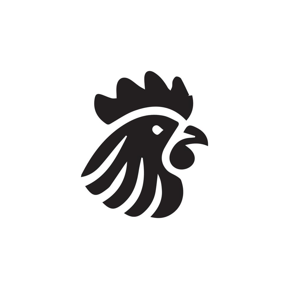 frango cabeça logotipo Projeto modelo, frango galo símbolo vetor
