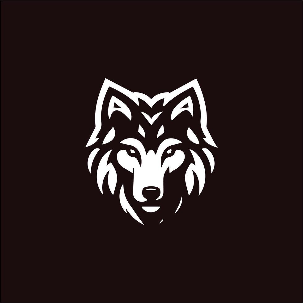 Lobo cabeça ilustração logotipo Projeto. Lobo mascote vetor