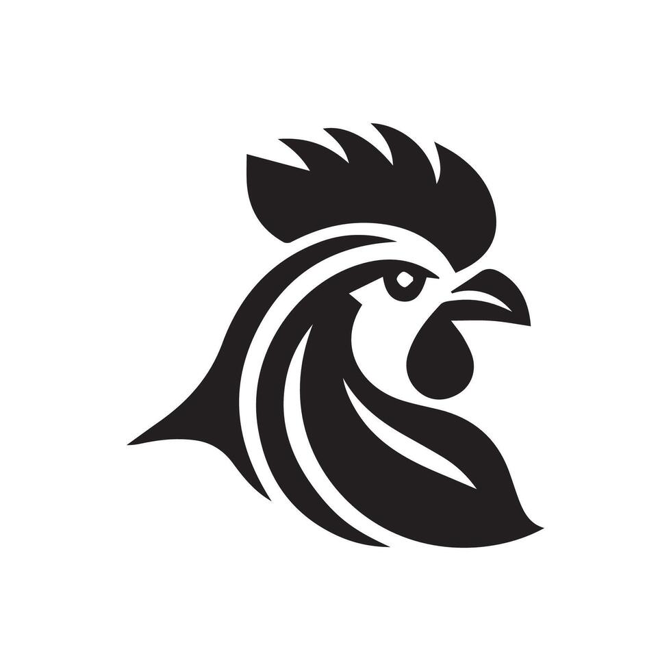 frango cabeça logotipo Projeto modelo, frango galo símbolo vetor