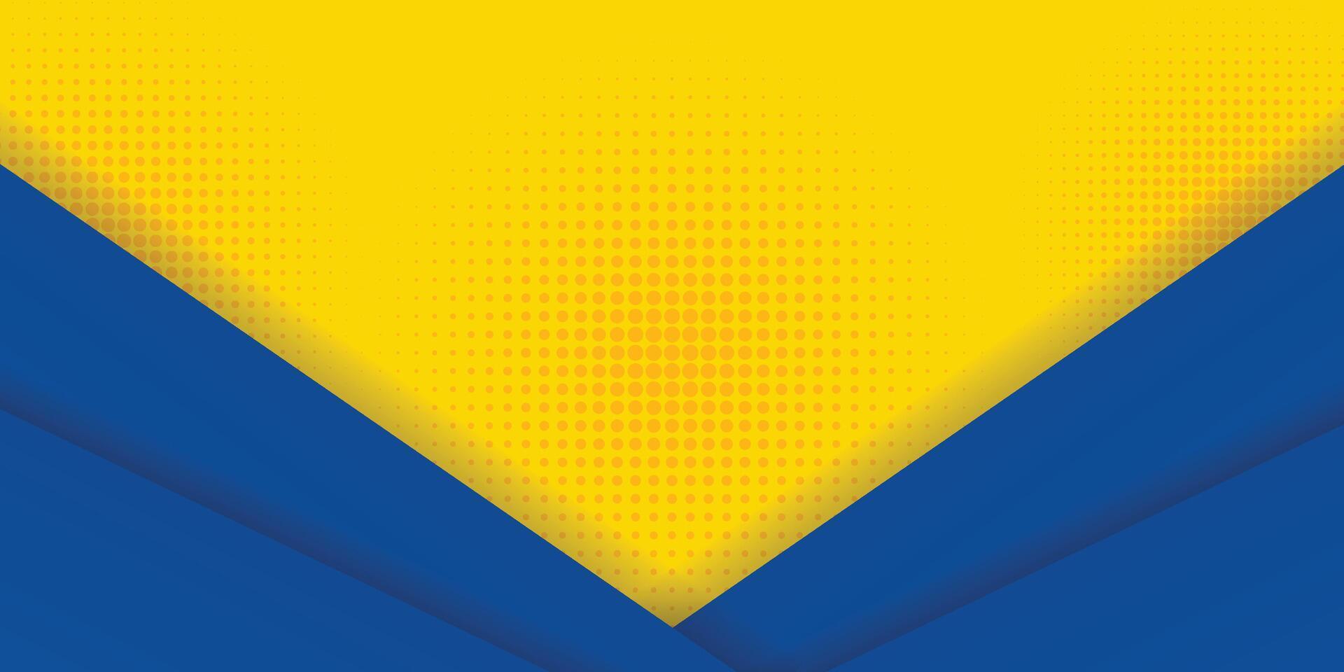 gráfico futurista de hipster moderno abstrato. fundo amarelo com listras. design de textura de fundo abstrato de vetor, pôster brilhante, ilustração em vetor de fundo amarelo e azul de banner.