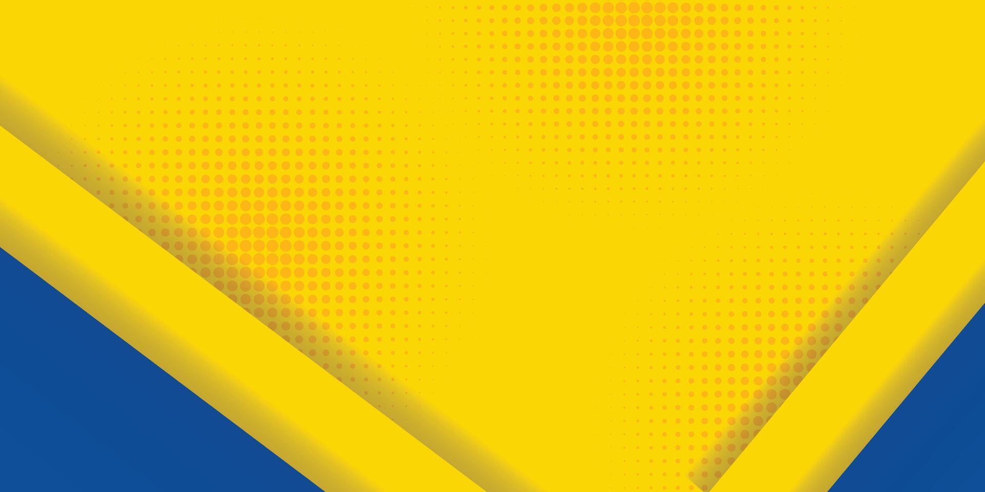 gráfico futurista de hipster moderno abstrato. fundo amarelo com listras. design de textura de fundo abstrato de vetor, pôster brilhante, ilustração em vetor de fundo amarelo e azul de banner.