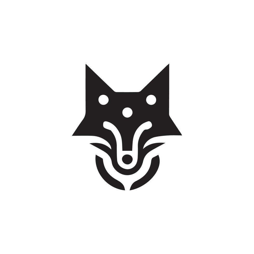 Raposa cabeça mascote logotipo, Raposa ícone. plano vetor ilustração.