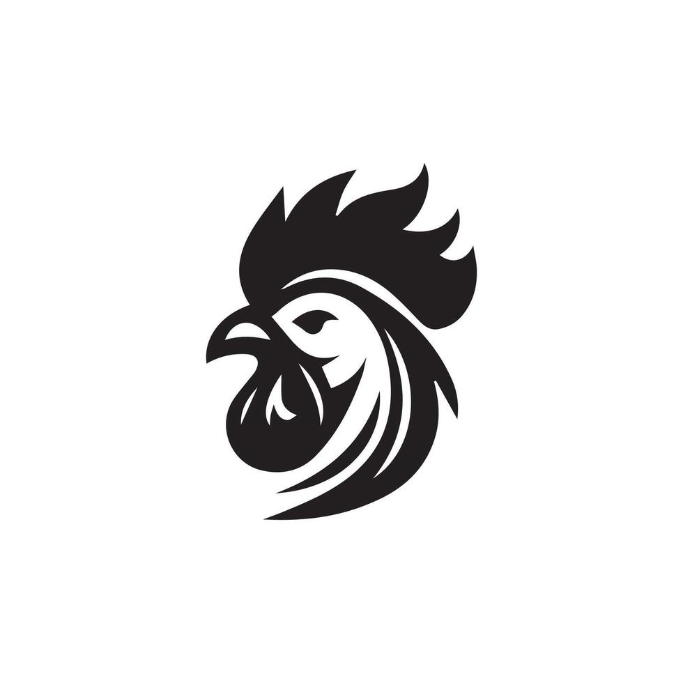 frango cabeça logotipo Projeto modelo, frango galo símbolo vetor