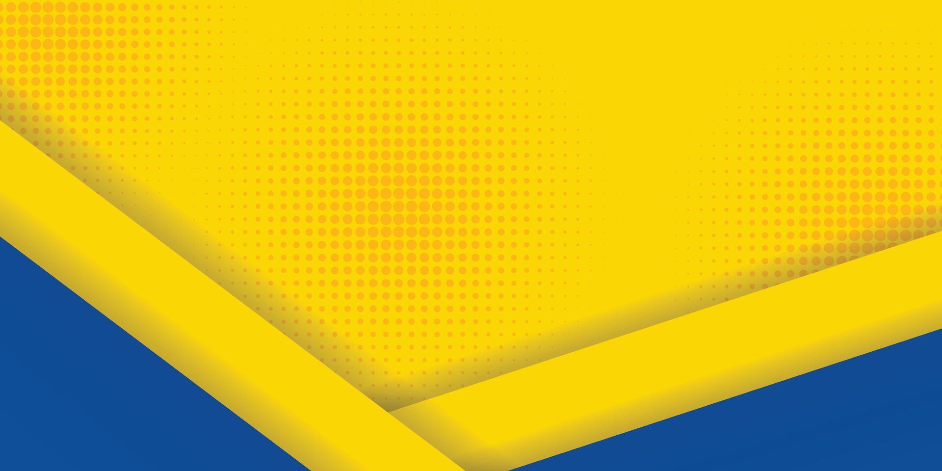 gráfico futurista de hipster moderno abstrato. fundo amarelo com listras. design de textura de fundo abstrato de vetor, pôster brilhante, ilustração em vetor de fundo amarelo e azul de banner.