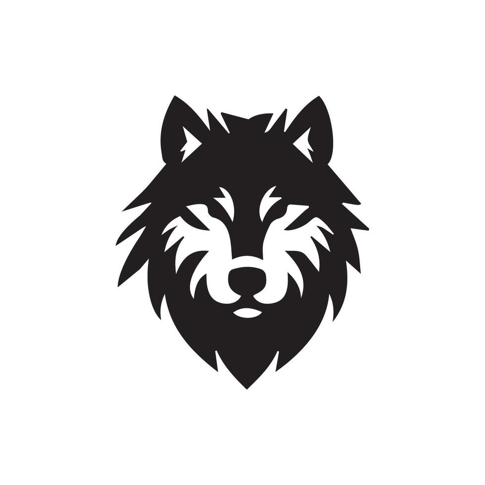 Lobo cabeça ilustração logotipo Projeto. Lobo mascote vetor