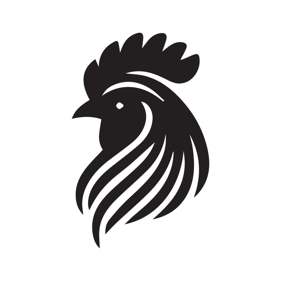 frango cabeça logotipo Projeto modelo, frango galo símbolo vetor