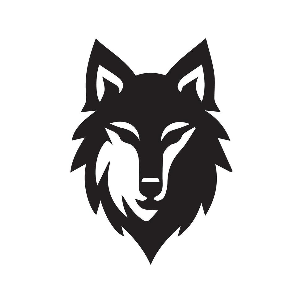 Lobo cabeça ilustração logotipo Projeto. Lobo mascote vetor