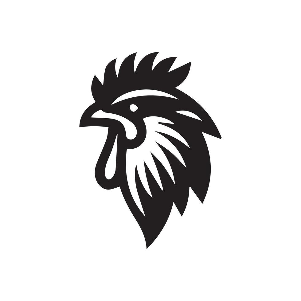 frango cabeça logotipo Projeto modelo, frango galo símbolo vetor