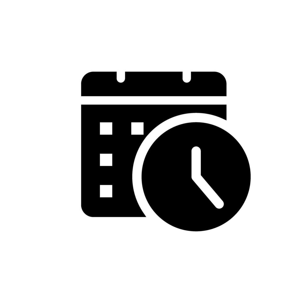Tempo vetor ícone. relógio ilustração símbolo. calendário placa.