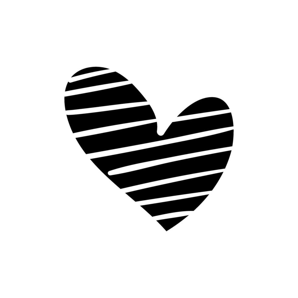 coração ícone vetor. amor ilustração placa. romance símbolo. vetor